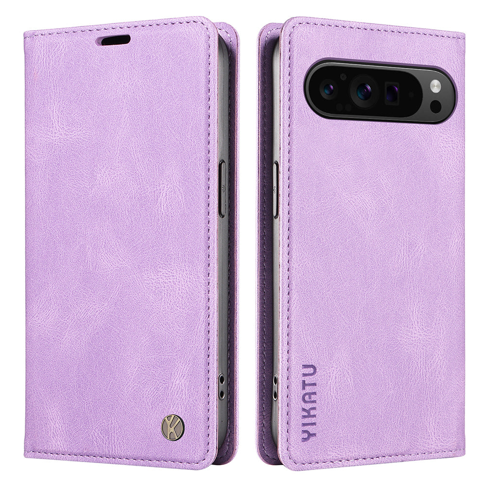 YIKATU YK-005 For Google Pixel 9 Pro Case Skin-touch Leather Card Slots Phone Cover YIKATU YK-005 For Google Pixel 9 Pro Case Skin-touch Leather Card Slots Phone Cover